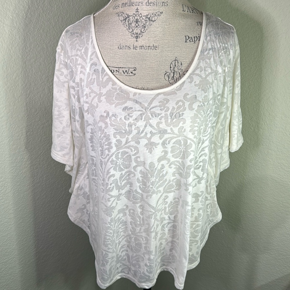 Express Ivory Sheer Blouse